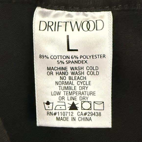 Driftwood Wyatt Jeans Womens L Black Pull On Boho Embroidered Hem Flare Leg NWT - Picture 12 of 14